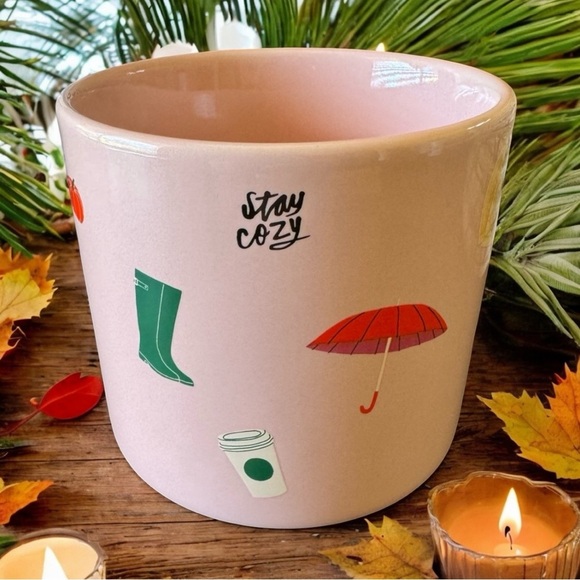 STARBUCKS | ban.do “Sweater Weather” Pink 12oz Mug Fall Winter Coffee - Picture 3 of 10